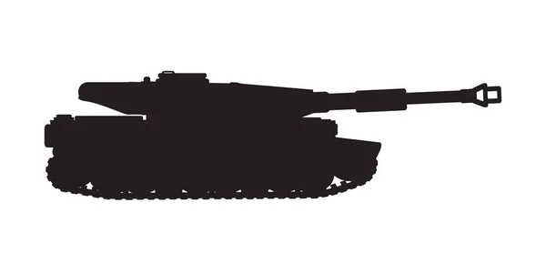 Silhouette Generecic Modern Style Battle Tank —  Vetores de Stock