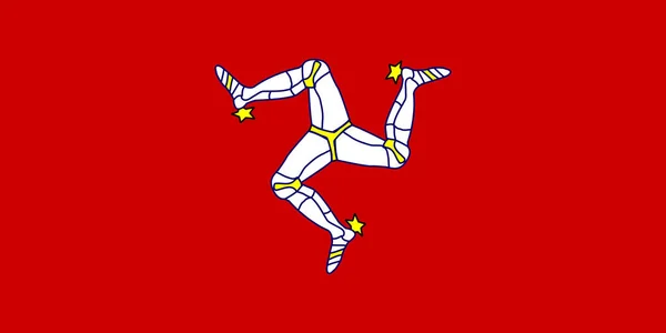 Flag Isle Man Self Governing British Crown Dependency Irish Sea — стоковый вектор