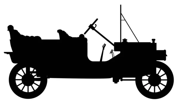 Generic Classic Automobile Silhouette White Background — 스톡 벡터