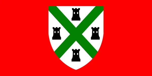 Hagyományos Zászló Város Plymouth Angol Város Kikötő — Stock Vector