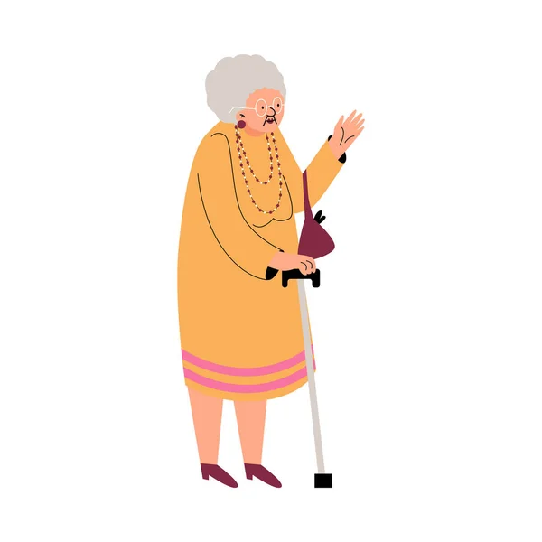 granny with crutch Stock Photo - Alamy