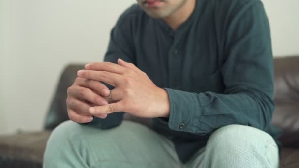 Divorzio Coppie Asiatiche Sono Disperate Deluse Dopo Matrimonio Sconvolto Frustrato — Video Stock