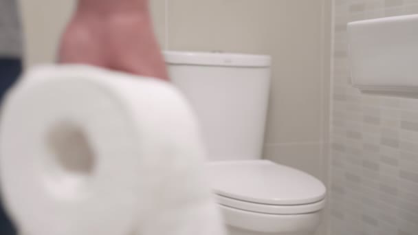 Man Have Abdominal Pain Want Shit Men Have Contraction Stomach — Videoclip de stoc
