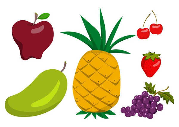 Fruits icon set - Illustration — Stock Photo, Image