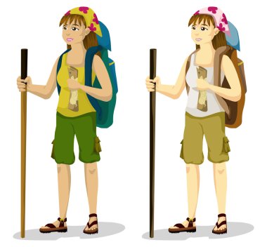 backpacker kız