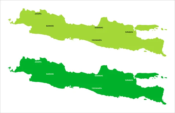 爪哇地图 — 图库矢量图片#