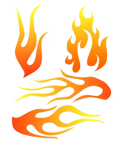 Flame Symbols — Stock Vector