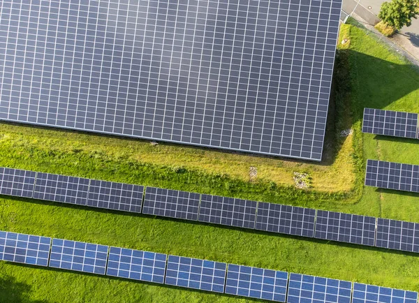 Vista Aérea Del Parque Del Panel Solar —  Fotos de Stock