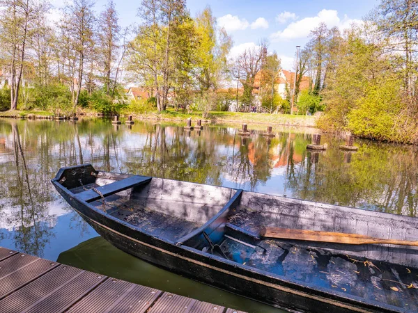 Houten Schuit Het Spreewald Natuurpark — Stockfoto