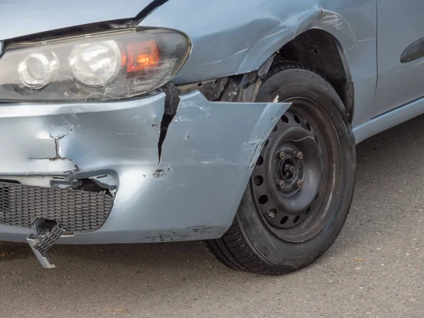 Coche Con Daños Después Accidente — Foto de Stock