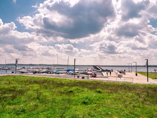 Senftenbergs Stadshamn Lusatian Lakeland — Stockfoto