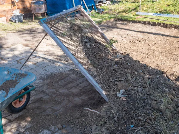 Topsoil Sifted Garden — Stock Photo, Image