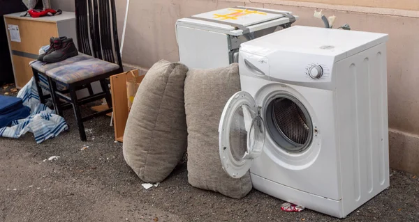 Panorama Washing Machine Laundry Recycling — Stock Fotó