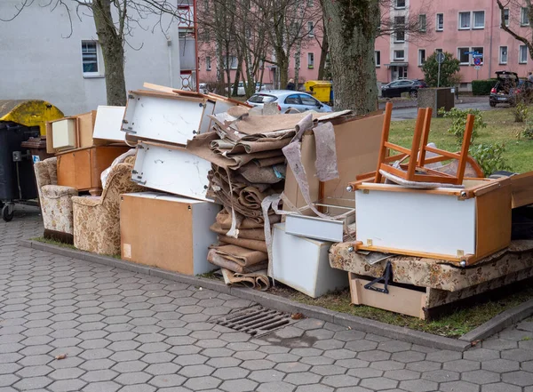 Sperrmüll Zum Recycling Die Stadt — Stockfoto