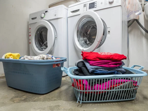 Cuarto Lavado Casa Con Cestas Lavandería — Foto de Stock