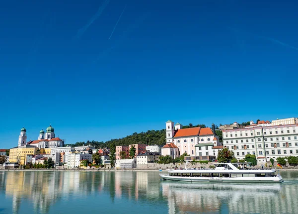 Panoramautsikt Över Staden Passau Inn Sommaren — Stockfoto
