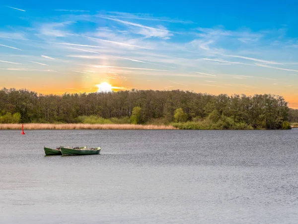 Sonnenuntergang Der Müritz Mecklenburgische Seenplatte — Stockfoto