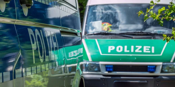 Αστυνομικό Αυτοκίνητο Της Γερμανικής Αστυνομίας — Φωτογραφία Αρχείου
