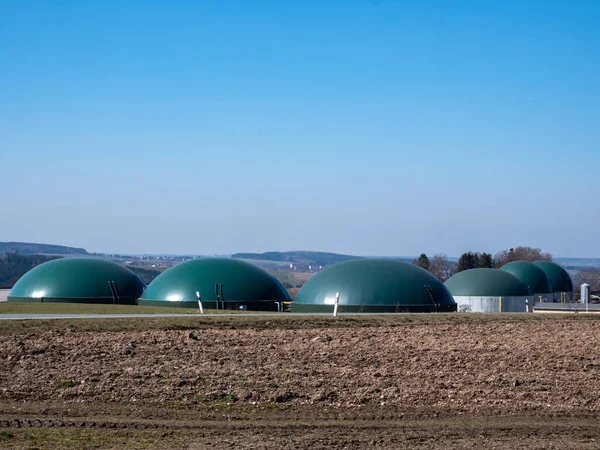 Instalação Biogás Para Energias Renováveis Futuro — Fotografia de Stock