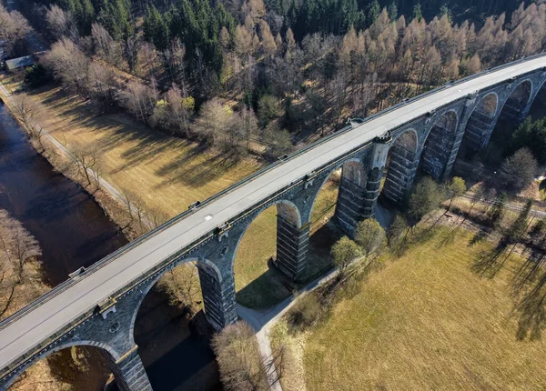 Hetzdorf Erzgebirge Saxony铁路桥 — 图库照片