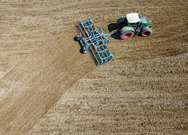 Trator Agricultura Arar Campo — Fotografia de Stock