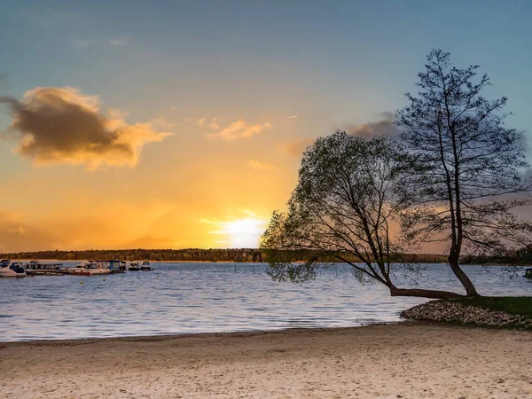 Sunset Mecklenburg Lake District Germany — Stockfoto