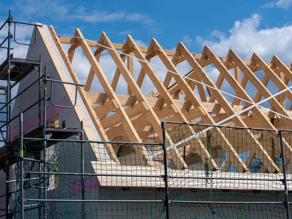 Roof House Being Rebuilt — Foto Stock