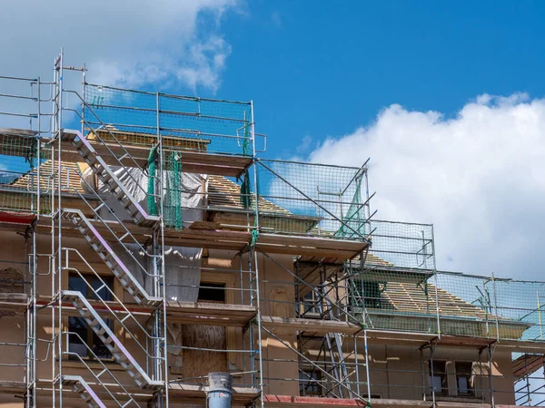 Roof Expanded Scaffolding — Foto Stock