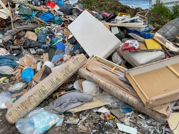 Zbieranie Odpadów Wielkogabarytowych Centrum Recyklingu — Zdjęcie stockowe