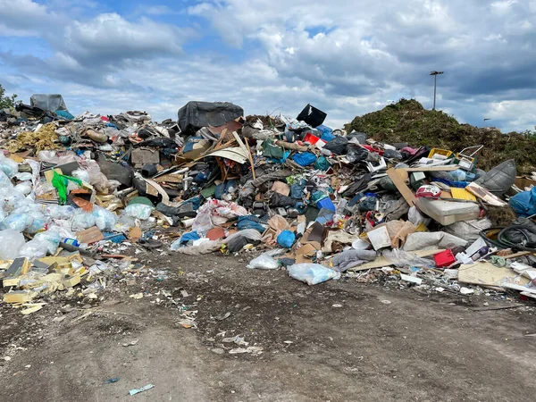 Stos Śmieci Centrum Recyklingu — Zdjęcie stockowe
