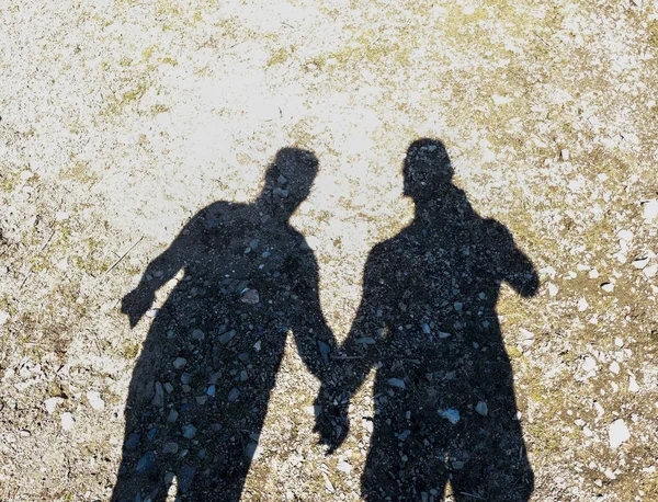 Silhouette Couple Dans Ombre — Photo