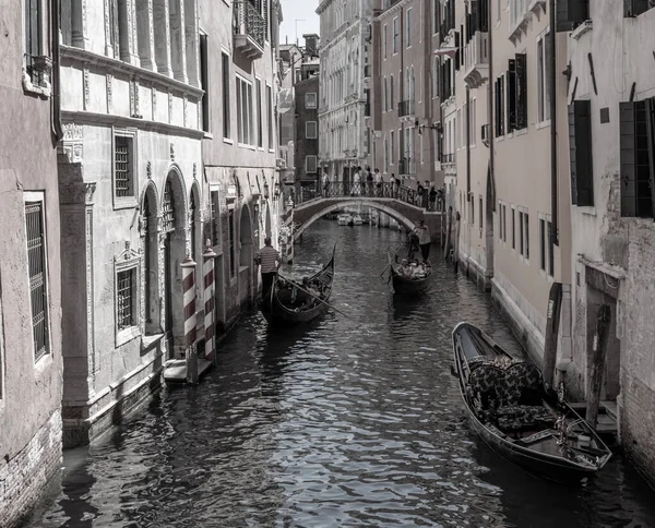Black White Image Alleyway Venice — Foto de Stock