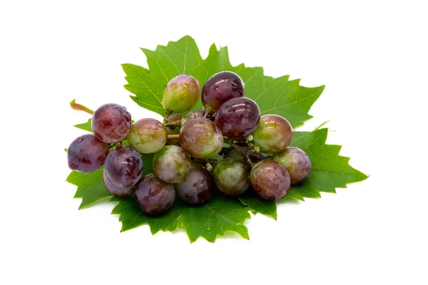 Uvas Rojas Aisladas Sobre Fondo Blanco — Foto de Stock