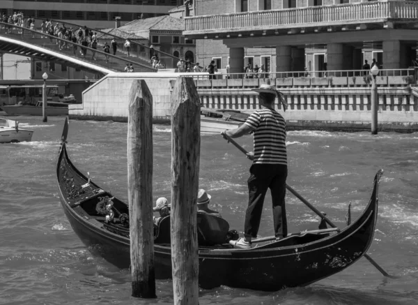 Paseo Góndola Romántica Ciudad Venecia Italia — Foto de Stock
