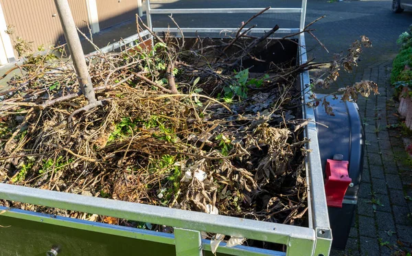 Garden waste on a trailer