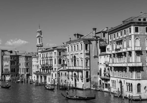Imagen Monocromática Del Casco Antiguo Venecia — Foto de Stock