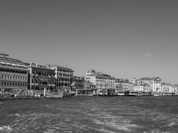 Venecia Gran Canal Monocromo Fotografía — Foto de Stock