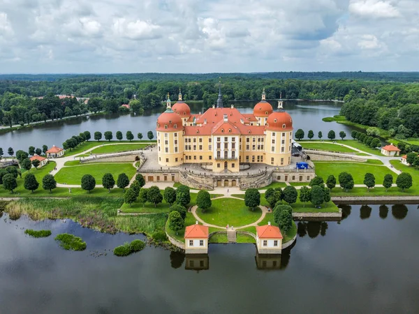 Вид Повітря Замок Моріцбург Саксонії — стокове фото