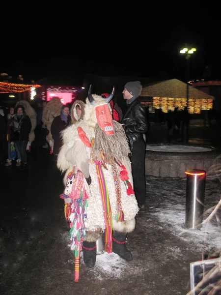 Mummer Maslenitsa Tatil Şubatı 2020 Yıl Moskova Tiyatro Meydanı — Stok fotoğraf