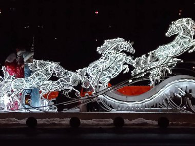 Poklonnaya Tepesi 'nde kurulum. 2022 Kış Moskova