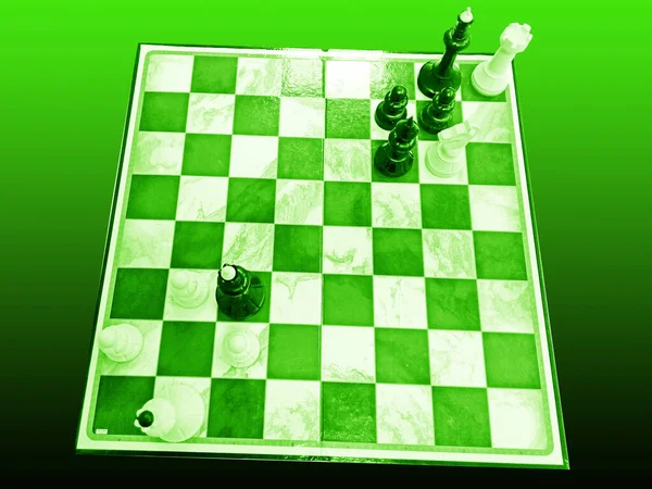 Checkmate Black King White Pieces Win — Stock Photo, Image