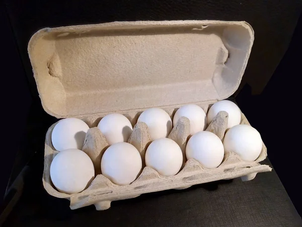 Egg box A dozen eggs White