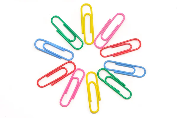 Colorful paper clips — Stock Photo, Image