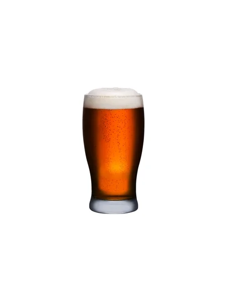 Glas Bier isoliert — Stockfoto