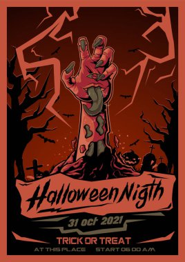 Cadılar Bayramı Partisi Poster Vektörü