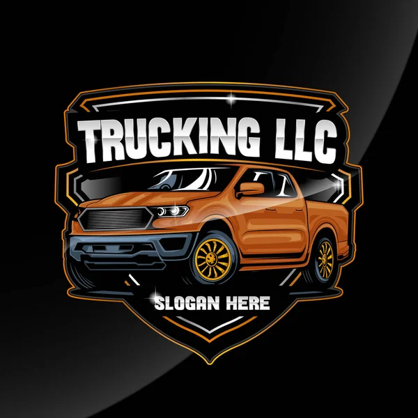 Szablon Logo Ciężarówki Auto Logo Ciężarówki Szablon Logo Samochodu — Wektor stockowy