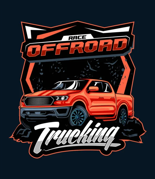 Racing Truck Shirt Αυτοκίνητο Πρότυπο Αυτοκινήτου Αυτοκίνητο Shirt Πρότυπο — Διανυσματικό Αρχείο