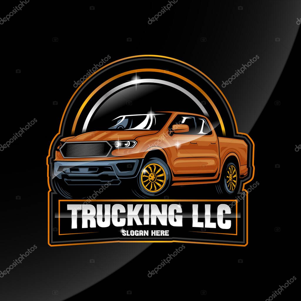 Trucking Logo template, Truck Auto Logo, Car logo template