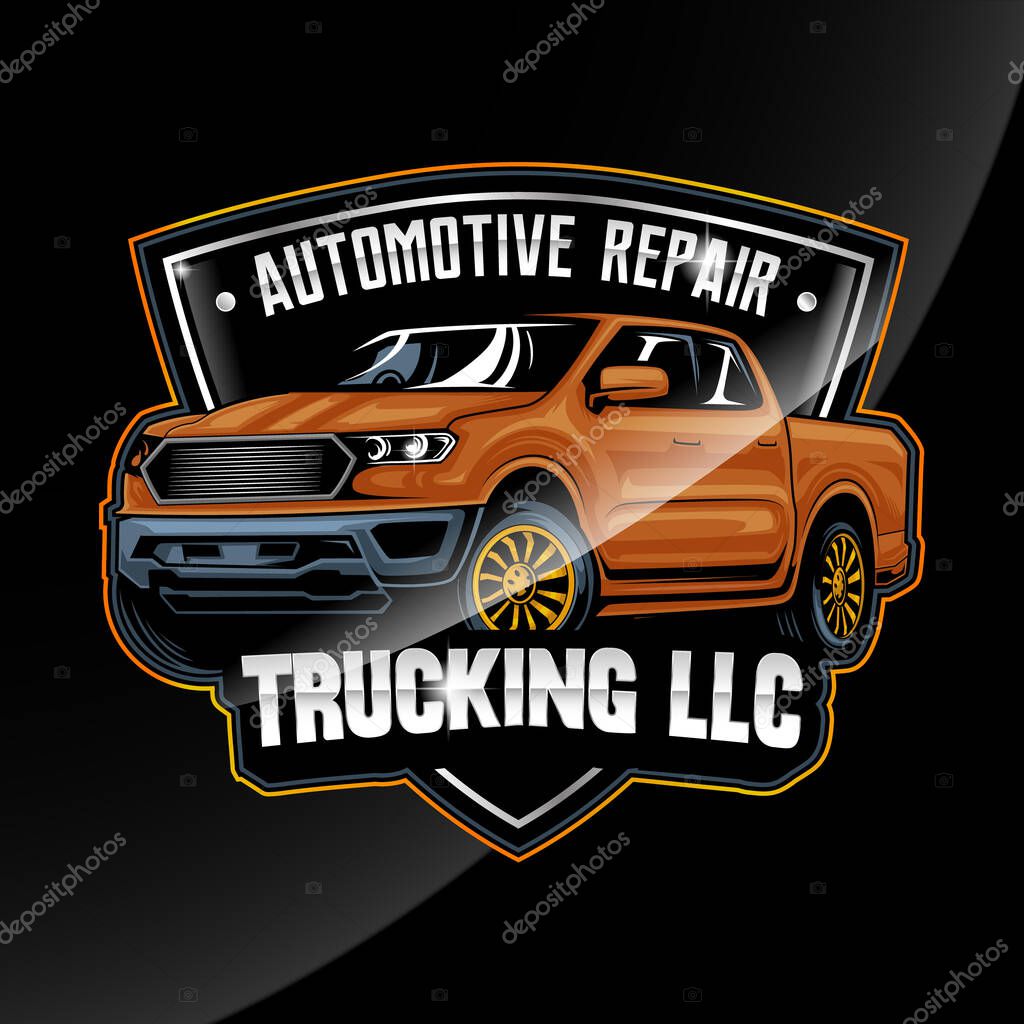Trucking Logo template, Truck Auto Logo, Car logo template