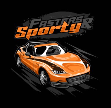 Spor araba vektörü, spor araba, modern araba.